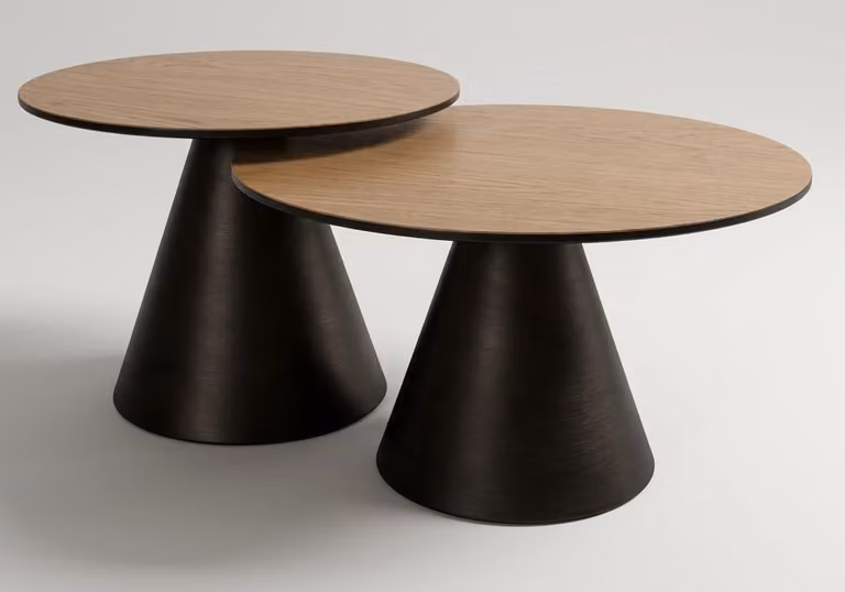 2 eleganti tavolini dal design moderno per salotti di classe