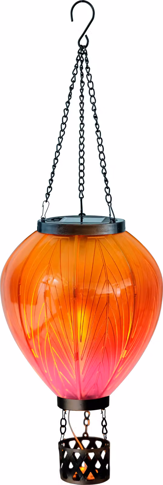 LED XL solare lanterna mongolfiera struttura in metallo decorazione giardino