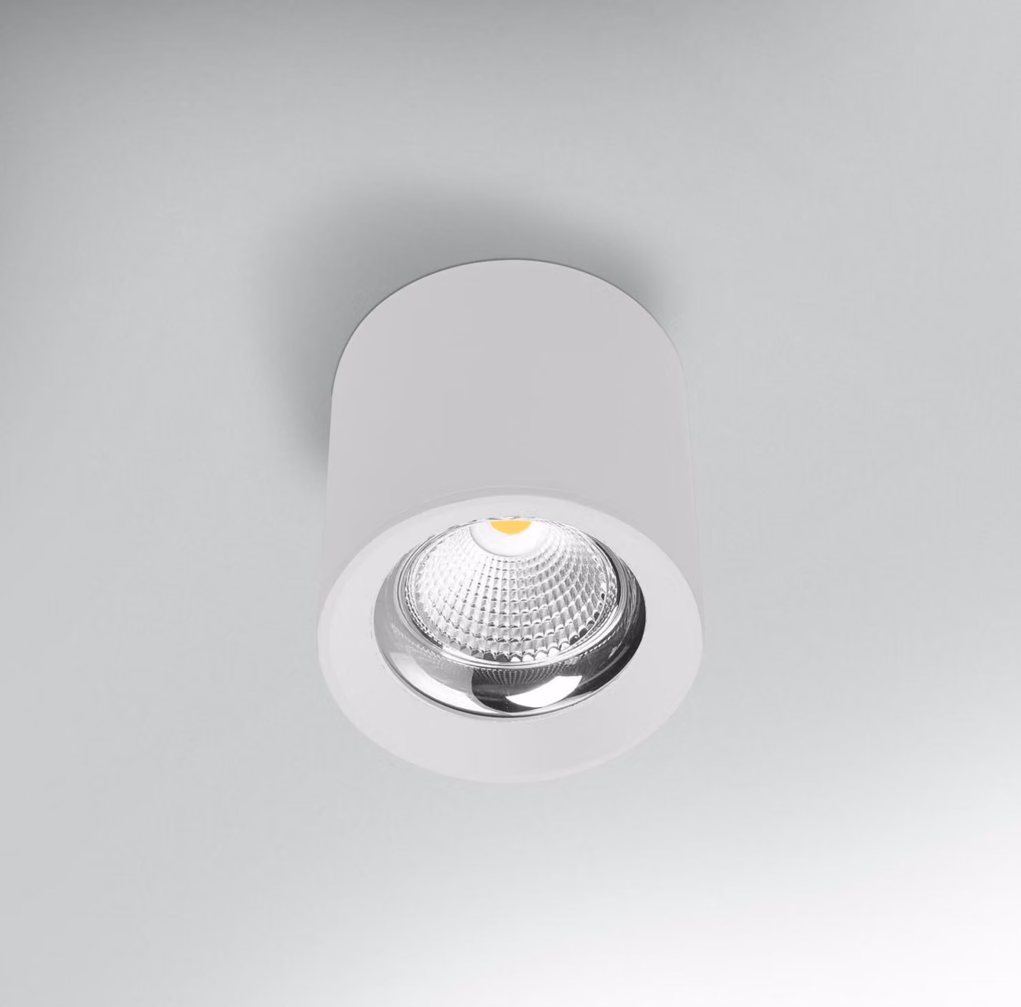 Plafoniera a LED CENTURY RONDO bianca, diametro 130 x 155 mm, 15 W, 230 V, 3000 K, 45°C, grado di protezione IP20