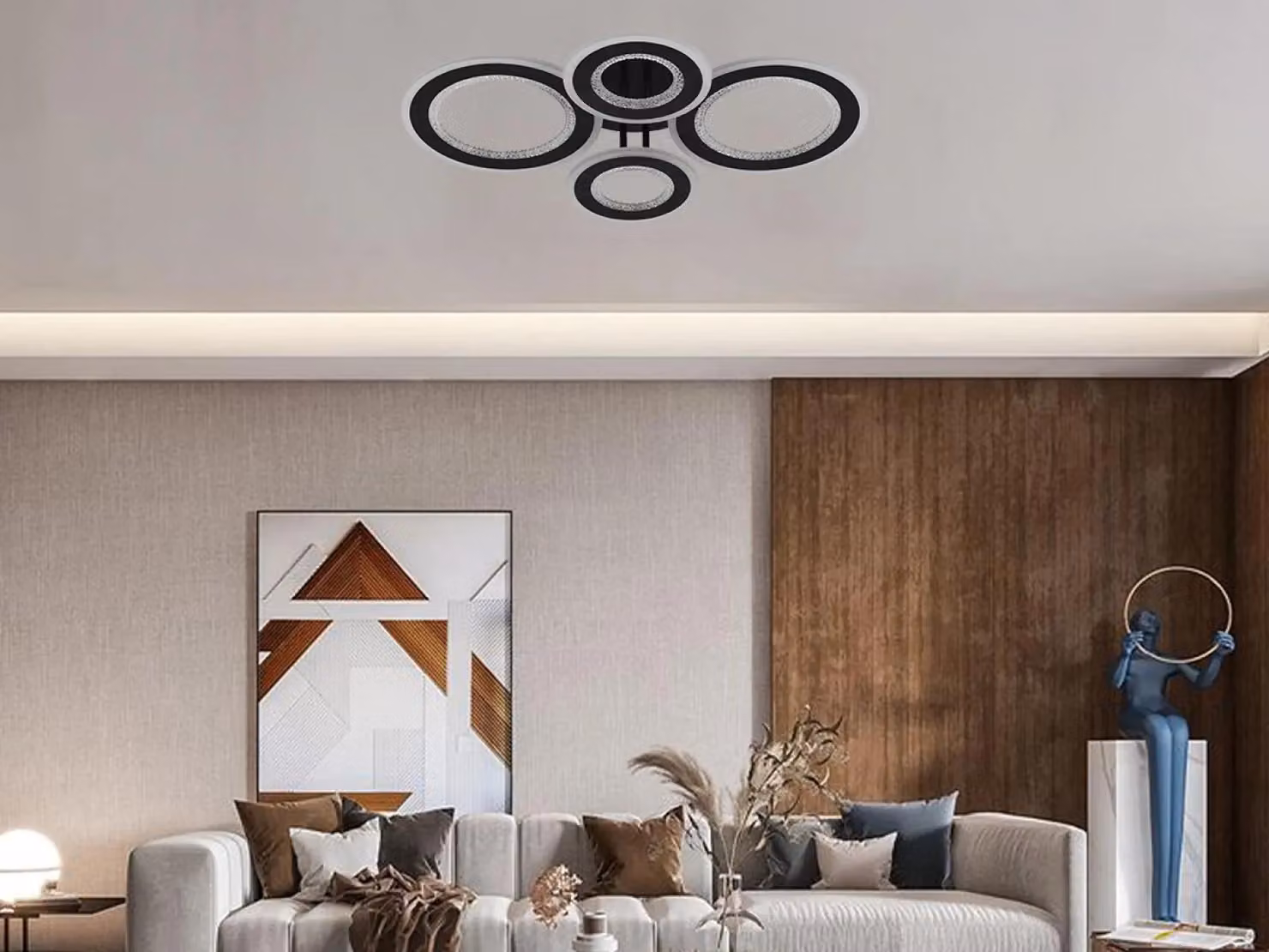 Lampada a soffitto a LED con telecomando, 100W - J3346/B