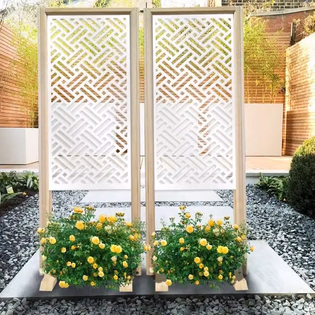 Signorbit Separè Paravento modulabile in Legno e PVC Bianco L: 70 cm, H: 190 cm, P: 50 cm