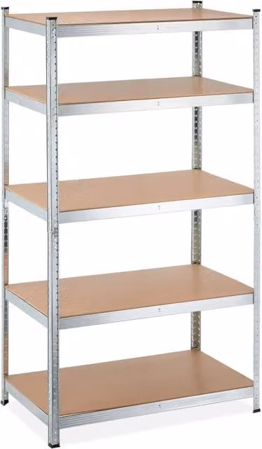 Scaffale per carichi pesanti modulare garage 180 x 100 x 60 cm pratico spazio portaoggetti in MDF grigio 13_0012353