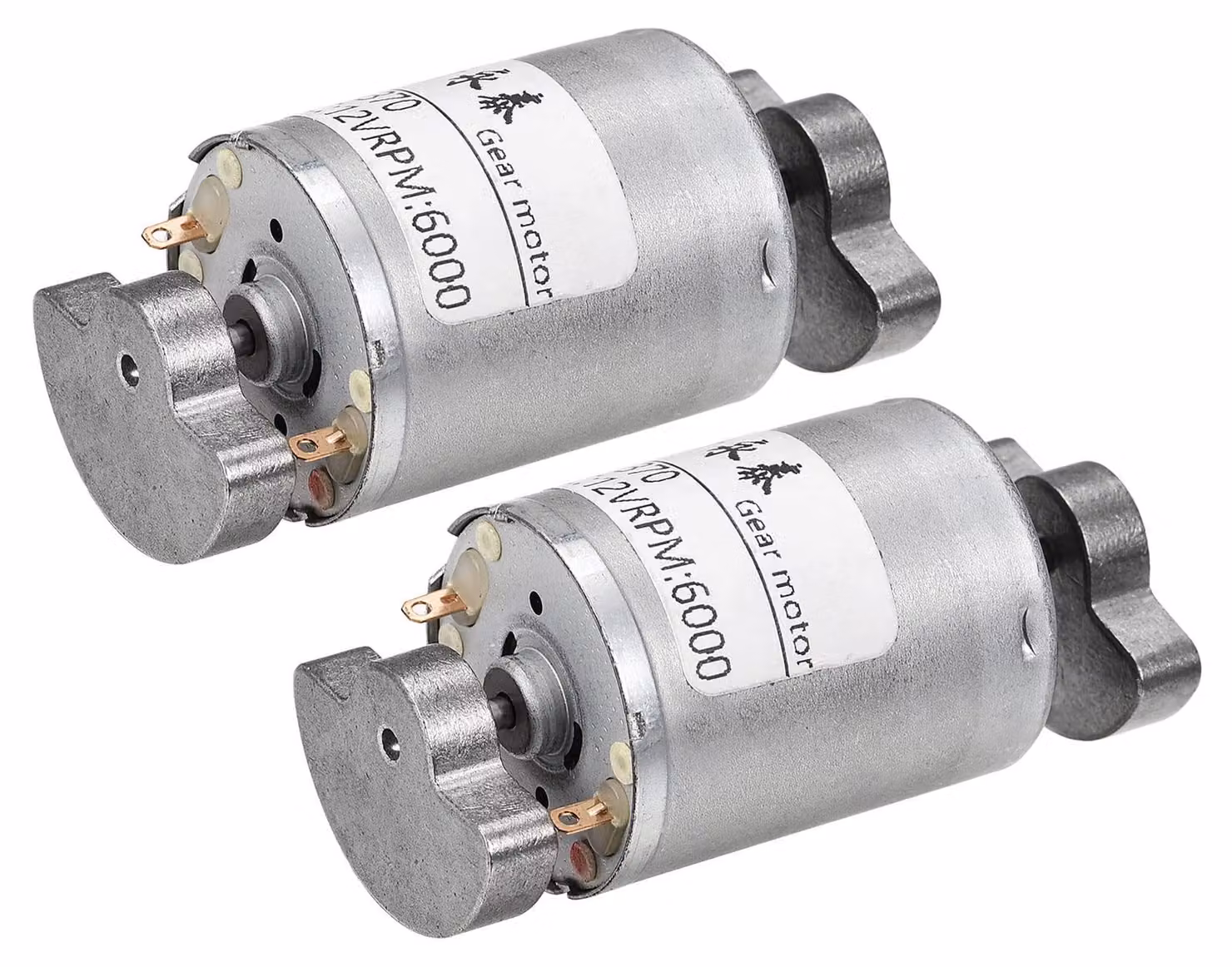 Motore vibrante DC a 12V, 5000 giri/min, con albero doppio, confezione da 2 pezzi