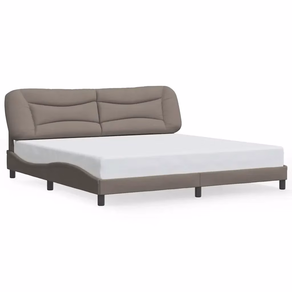Giroletto senza materasso Hvar vidaXL color tortora in tessuto, L: 200 cm, P: 200 cm, H: 205 cm – 2