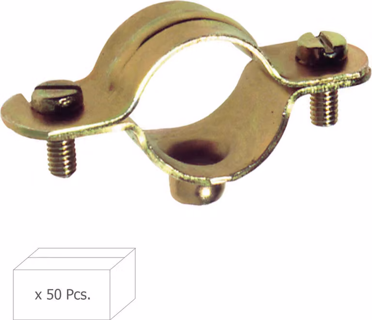 Morsetto metallico M-6 47 mm. (Confezione da 50 pezzi)