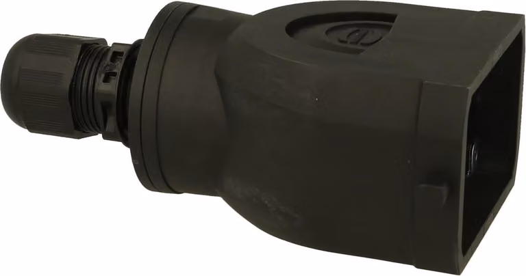 HARTING Han ECO 6B Contenitore con pressacavo, 1xM20 uscita cavo diritta, per 1 staffa (nella parte inferiore) - 1