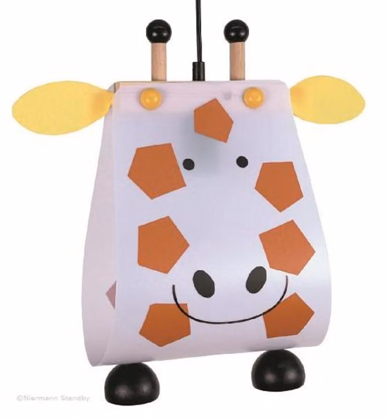 Lampada a sospensione Niermann Leuchten Giraffe - Dimensioni: 40 cm x 30 cm x 20 cm - Colore: bianco-marrone; 145
