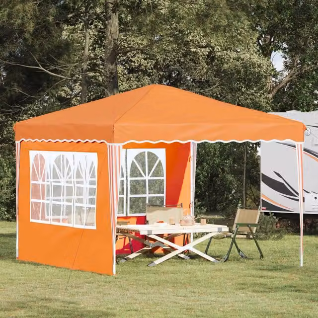Tenda per feste a pop-up-Gazebo Arancione 288 x 288 x 245 cm 313811