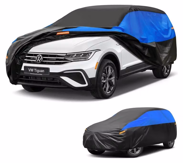 Copertura impermeabile e traspirante per auto, adatta a VW Tiguan Allspace, disponibile nei colori nero e blu
