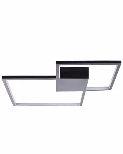 Plafoniera Moderna Illuminazione Integrata Luci LED Quadrate Metallo Nero