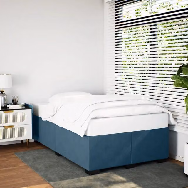 Giroletto-Struttura Letto Blu 120x190 cm in Velluto