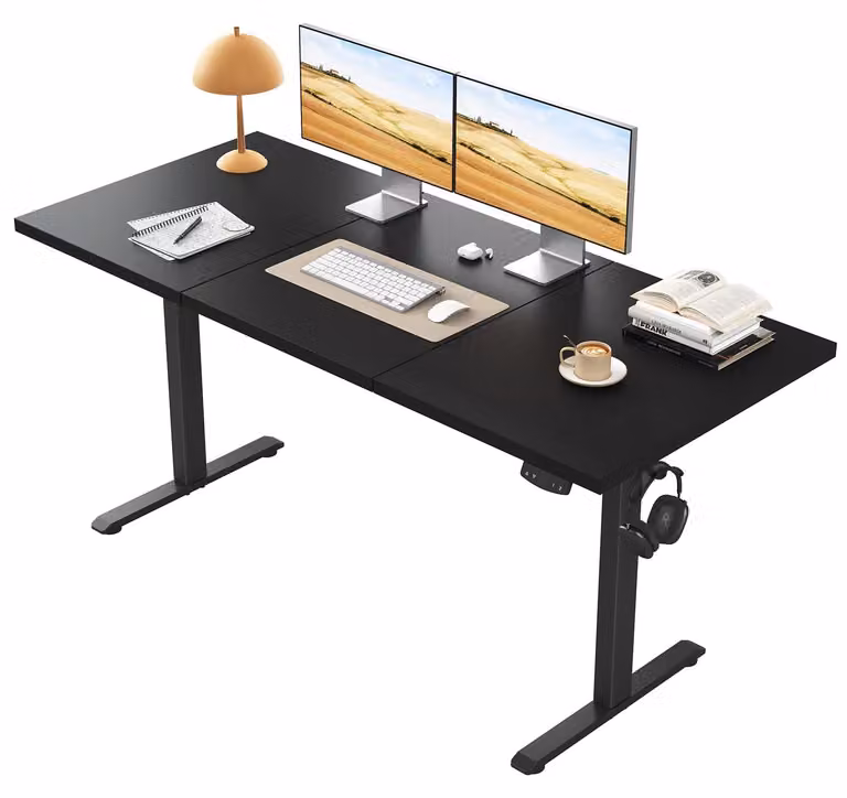 Scrivania elettrica - 160x60 cm - Capacità di carico: 70 kg - Materiali: metallo e legno