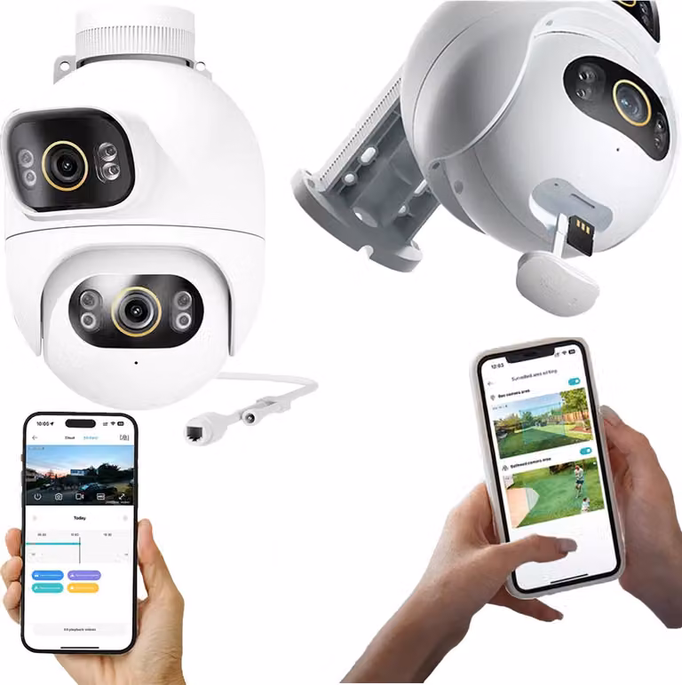 IMILAB CMSXJ68B IMILAB Outdoor WiFi Kamera EC6Dual Pro 3K+3K,360'Spotlight,w