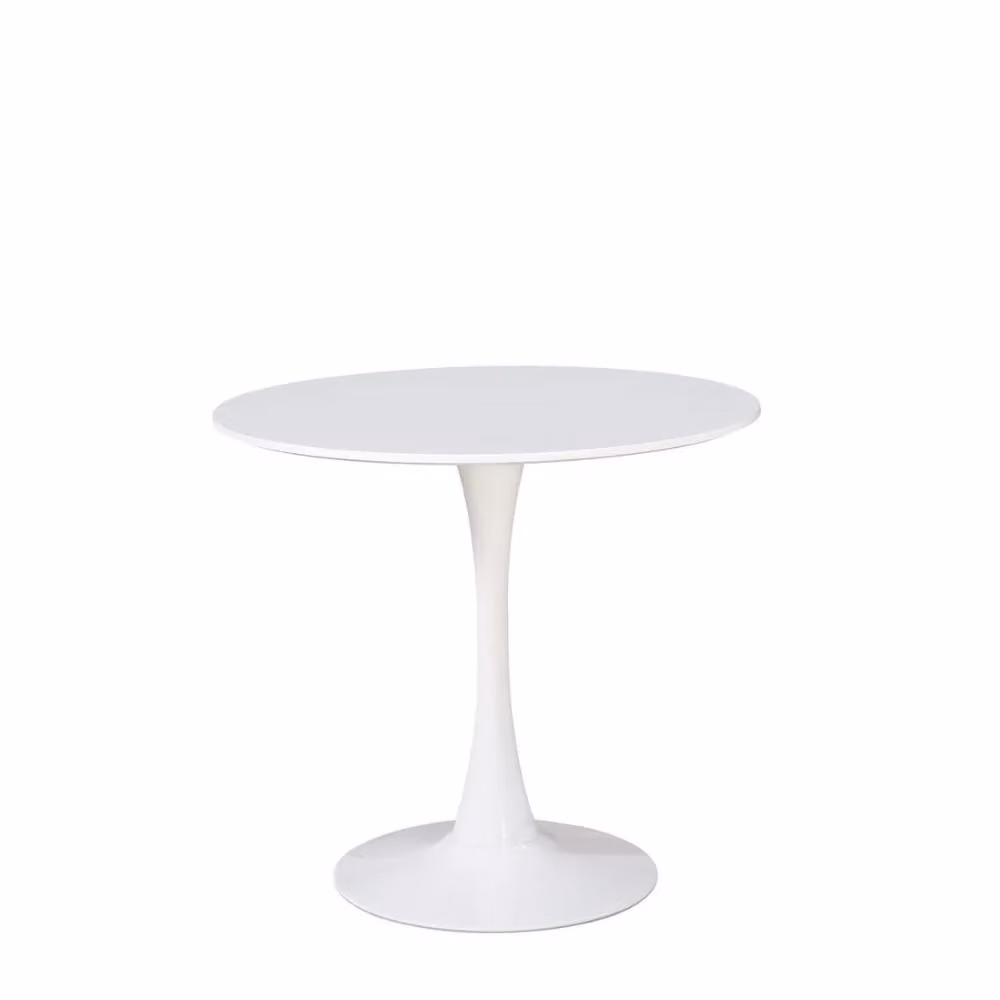 Tavolo rotondo moderno Derek bianco opaco L: 90 cm, P: 90 cm, H: 73 cm – 2