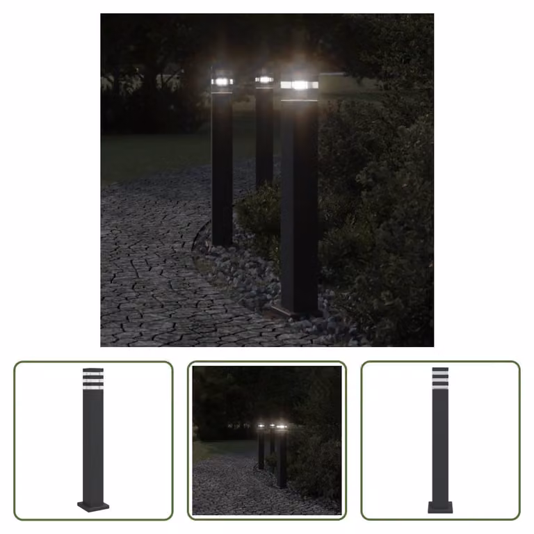 The Living Store luce di percorso nera 80 cm alluminio