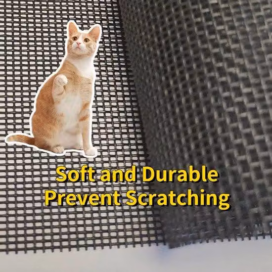 Uniqoos® Petscreen: zanzariera per animali domestici – resistente ai graffi, sicura per gli animali, per porte e finestre, 120 x 250 cm, grigia, fibra di vetro rivestita in poliestere/PVC
