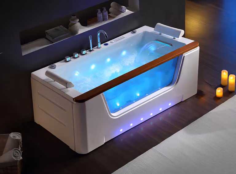 Whirlpool Badewanne Relaxpool Hydromassagewanne Sprudelbad 183x90 cm