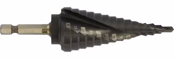 Punta conica a gradini HSS rivestita in TiAlN 4/30 mm - TIVOLY - 11448220430