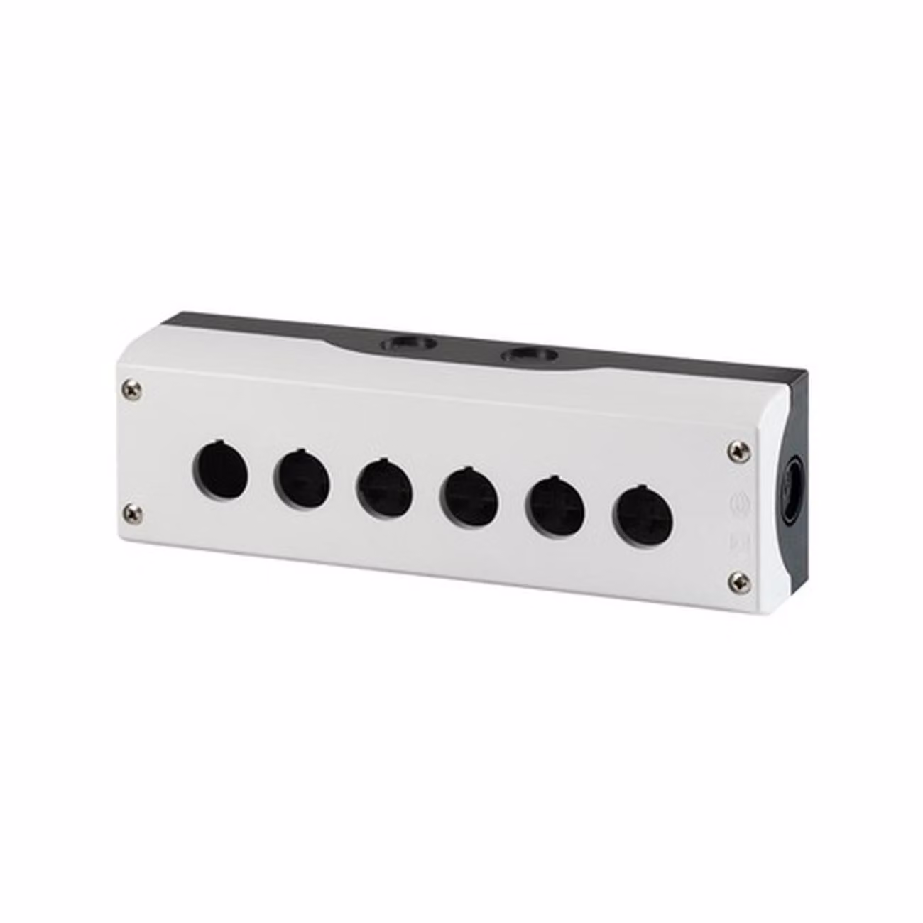 Eaton alloggiamento vuoto 6 punti di installazione, per montaggio a pavimento (L x P x A) 80 x 252 x 56 mm Grigio (RAL 7035) M22-I6 1 pz (2165