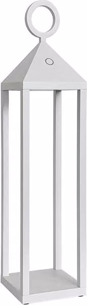 Lampada da tavolo portatile LED PICNIC Rossini Group, design in alluminio pressofuso, Bianca, Altezza: 43 cm
