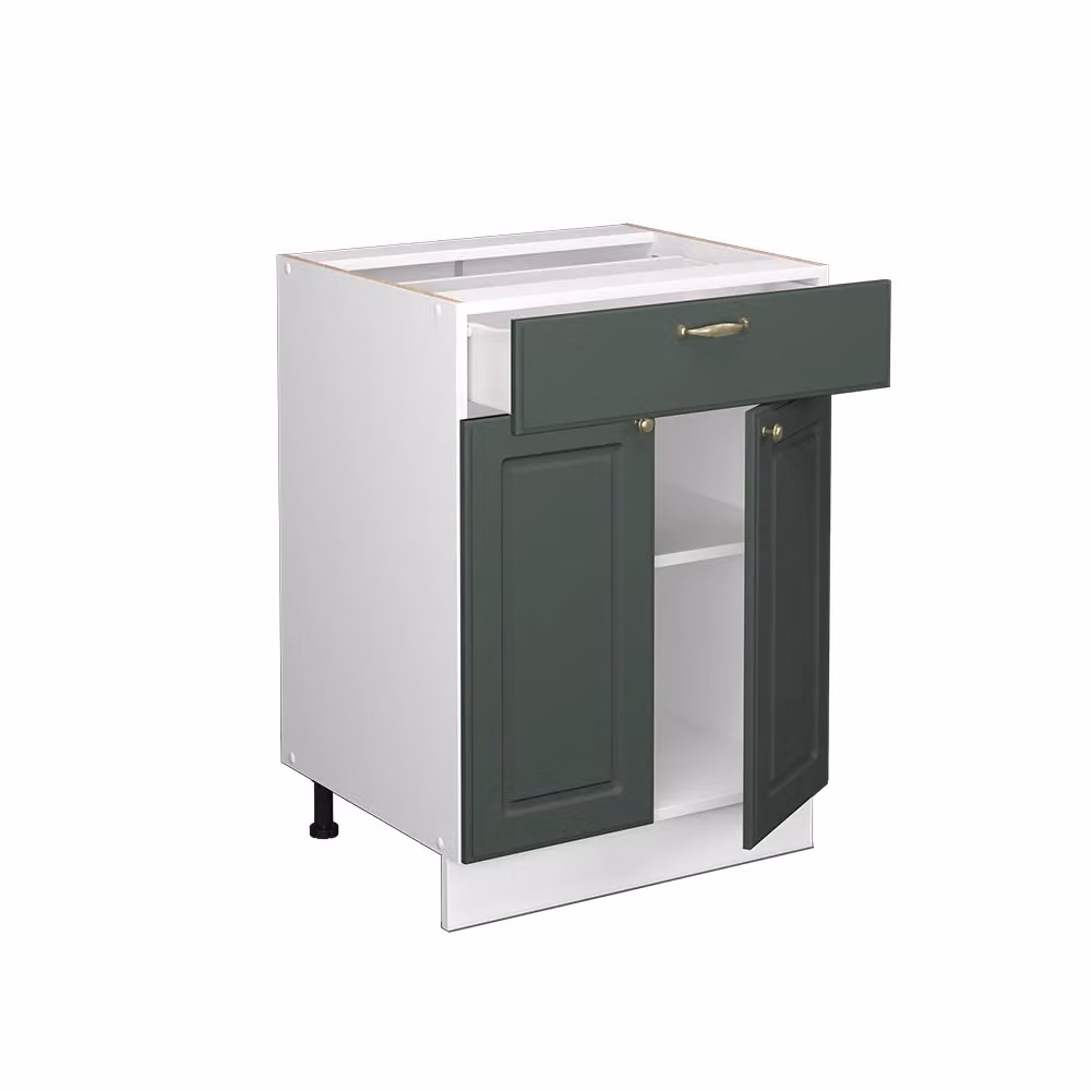 Cassettiera da bagno Vicco Fame-Line Verde-oro rustico con cassetto soft-close, L: 60 cm, H: 82 cm – 2