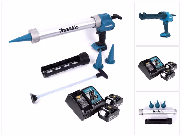 Pistola a cartuccia a batteria Makita DCG 180 RFX 18 V 300 / 600 ml + 2x batteria ricaricabile 3,0 Ah + caricabatterie