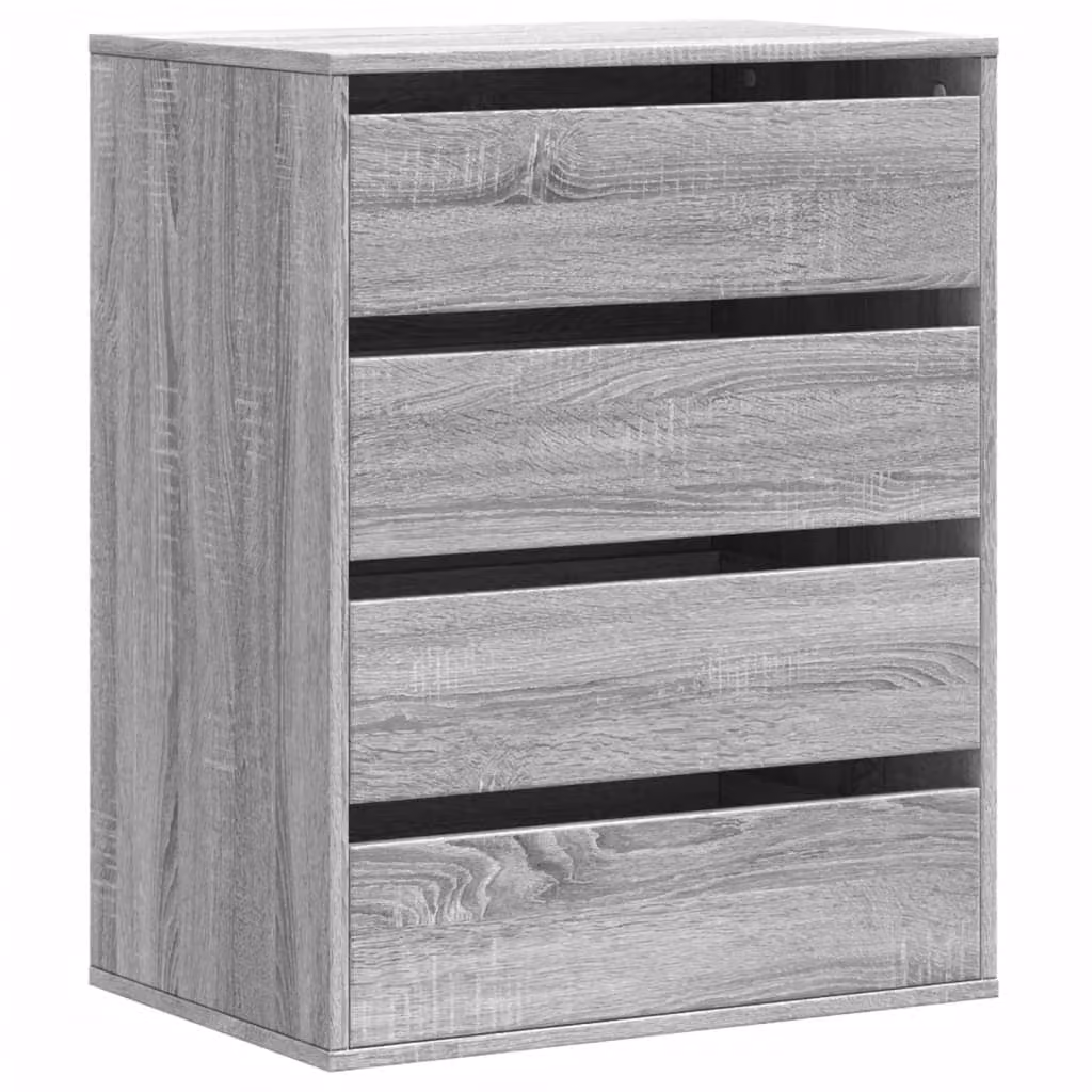 Cassettiera Angolare Grigio Sonoma 60x41x76cm Legno Multistrato