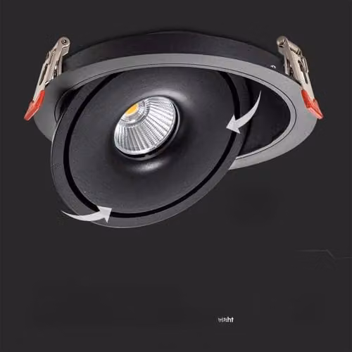 V-TAC Faretto LED COB da Incasso Rotondo 30W 200*58mm Colore Nero 3in1