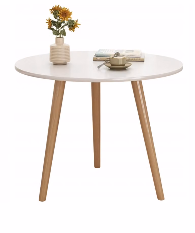 Tavolino rotondo in stile scandinavo Tavolino moderno Dimensioni: Diametro 60 cm Altezza: 52 cm