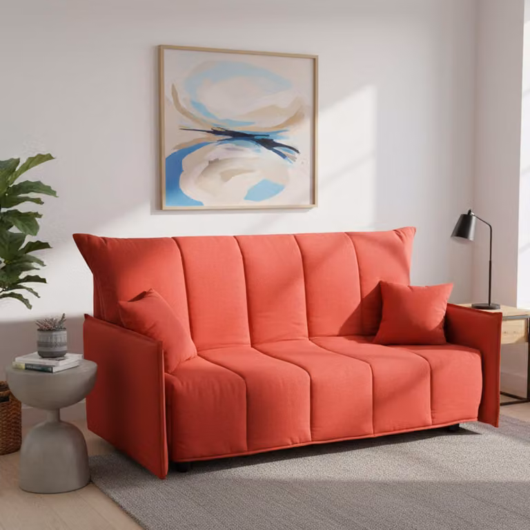 Talamo Italia Divano Letto 3 Posti Ardis 90x190 cm Nero, Sfoderabile Rete Letto Elettrosaldata, Materasso Indeformabile  Italy