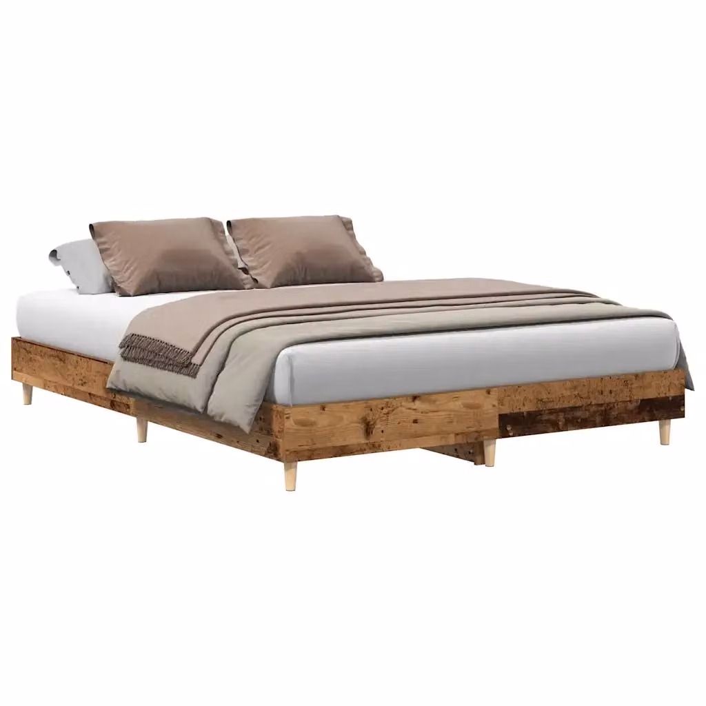 Giroletto vidaXL in legno marrone con doghe piatte fisse L/P/H: 200 x 140 x 25 cm – 2