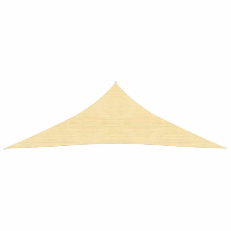 The Living Store Tenda da sole 160 g/m² Beige 3,5x3,5x4,9 m HDPE