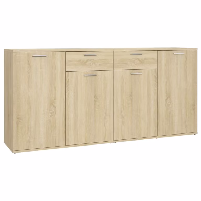 Credenza Rovere Sonoma 160x36x75 cm in Legno Multistrato