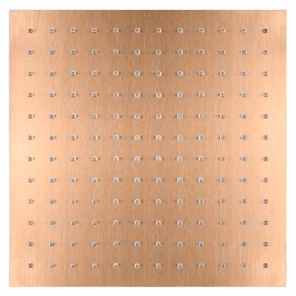 Herzbach LIVING SPA Doccia a pioggia Slim 300x300 mm in acciaio color rame