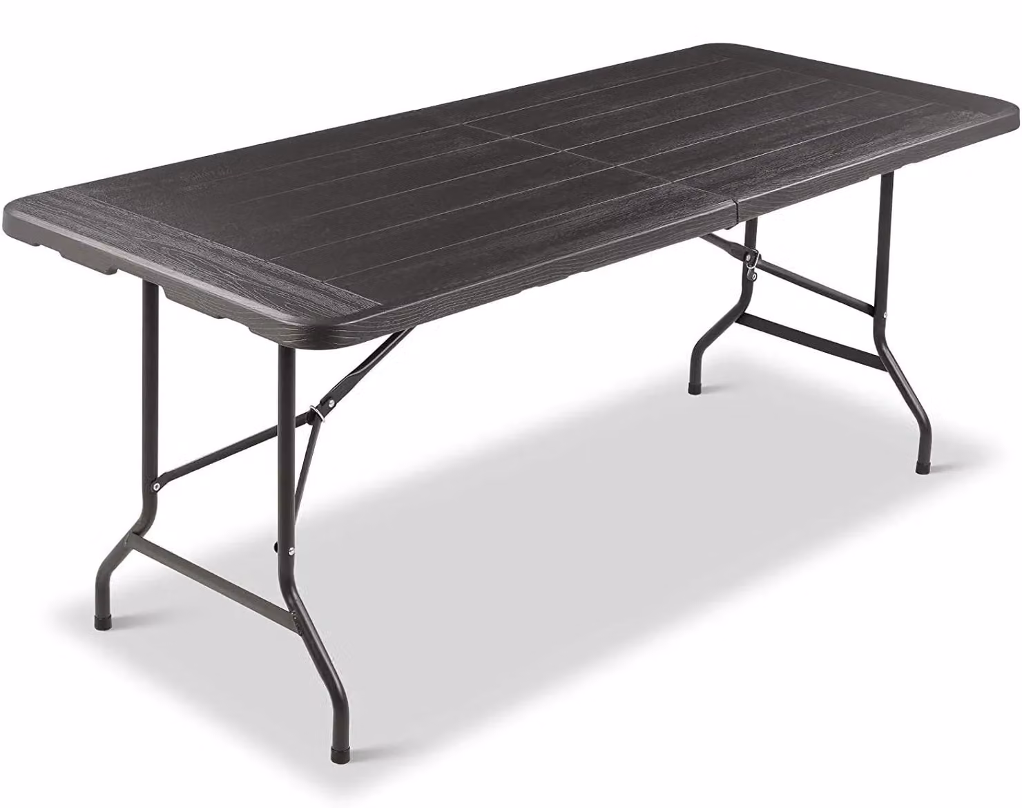Tavolo pieghevole - Tavolo da campeggio - 180 x 76 x 74 cm - Plastica - Struttura in metallo - Per 8 persone - Adatto per interni ed esterni - Colore: nero