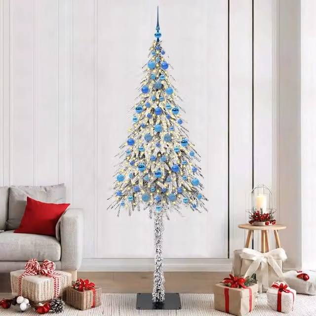 Albero di Natale con 300 LED Bianco 210 cm PE e Acciaio 3396249
