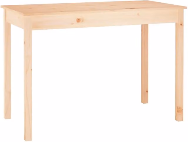 Tavolo da pranzo e da cucina rettangolare in legno massello di pino beige L/P/H: 110 x 55 x 75 cm