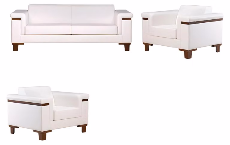 Sessel Möbel Designer Stuhl Polster Sofa 2 Sitzer Leder Büro Möbel