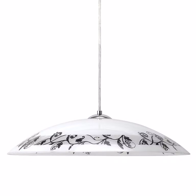 Lampada a sospensione ROSSA, 1xE27/40W, bianco/nero Ø450, H: 1100, dimmerabile