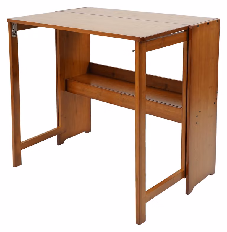 Scrivania pieghevole compatta - Scrivania per l'ufficio domestico - Struttura in legno - Design compatto - Salvaspazio - Adatta per ufficio, soggiorno e camera da letto