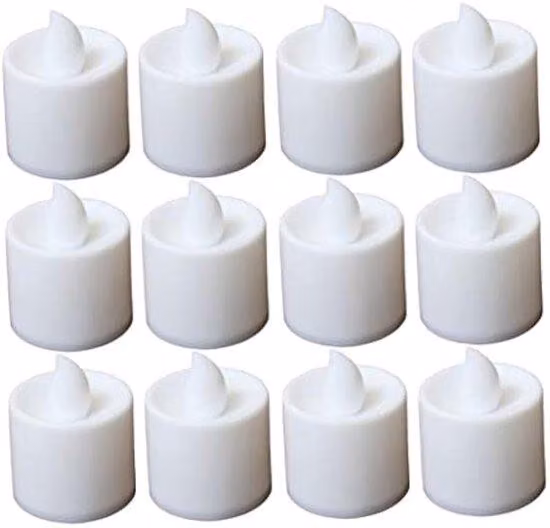 Luci LED con cambio di colore, alimentate a batteria, senza fiamma, confezione da 24 pezzi.