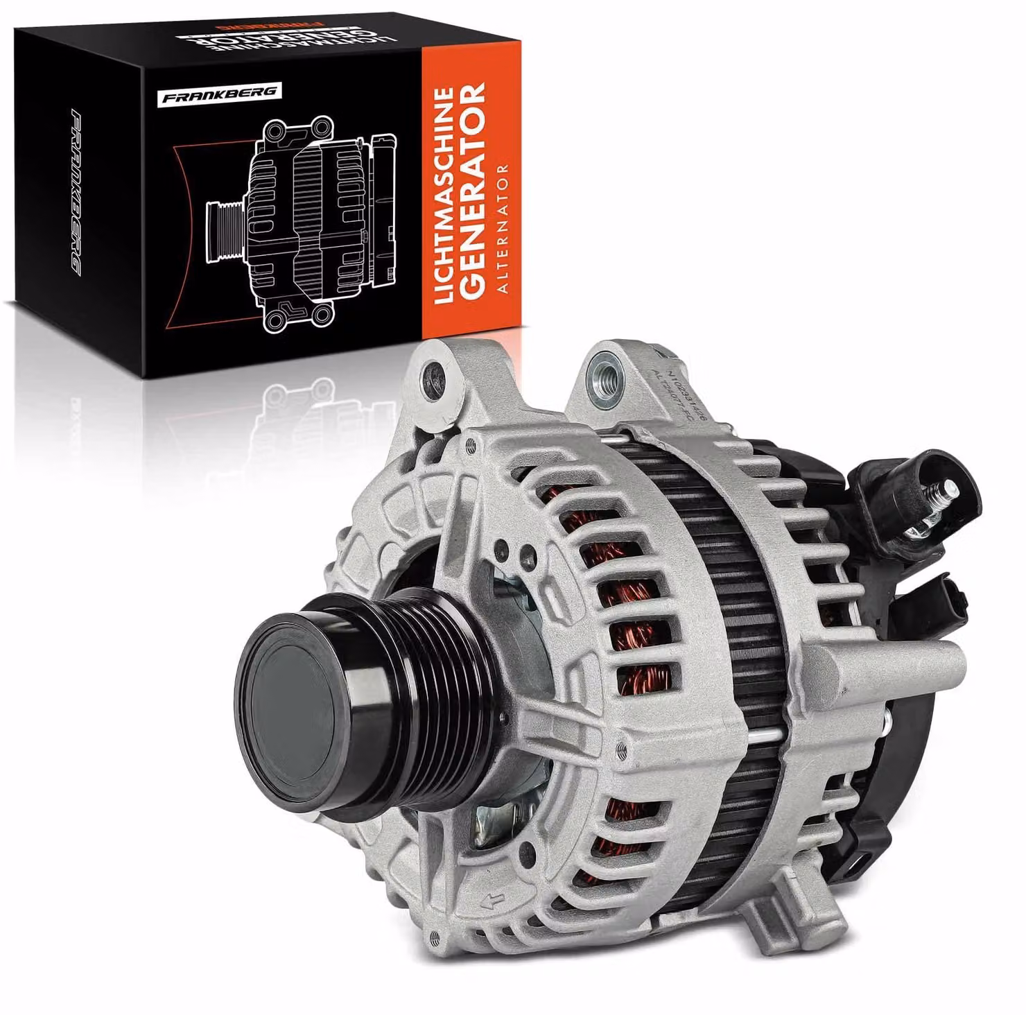 Generatore di corrente da 180A, 12V, con 6 scanalature e puleggia di libera rotazione, per veicoli diesel