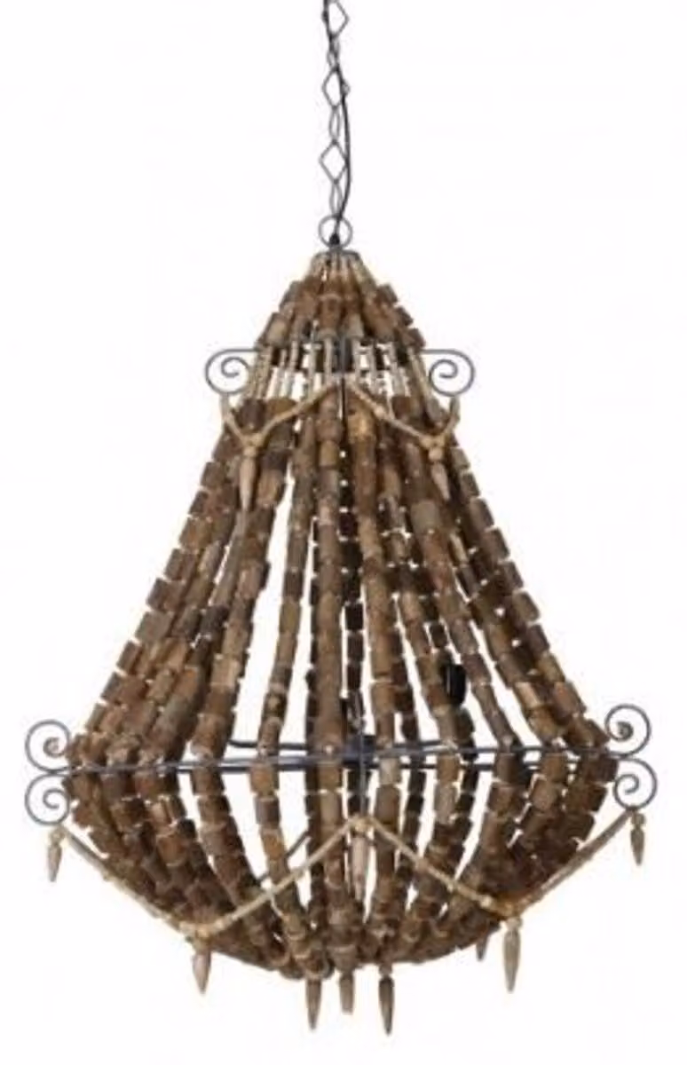 Lampada a sospensione Casa Padrino, stile industriale, colore marrone, diametro 81 cm, altezza 102 cm