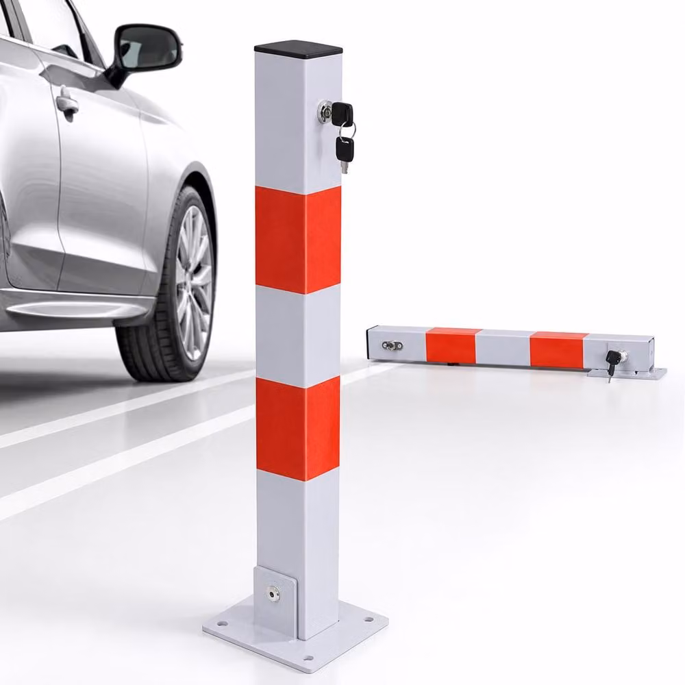 Mucola barriera palo pieghevole parcheggio barriera parcheggio palo 65CM dissuasore palo pieghevole stile bloccabile dissuasore barriera nastro barriera
