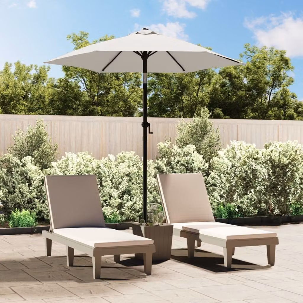 Maison Exclusive - Ombrellone da spiaggia, colore sabbia, 200 x 224 cm, struttura in alluminio
