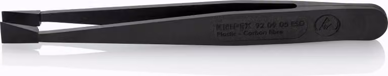 Pinzette in plastica ESD, nere 92 09 05 ESD KNIPEX | 4003773087014