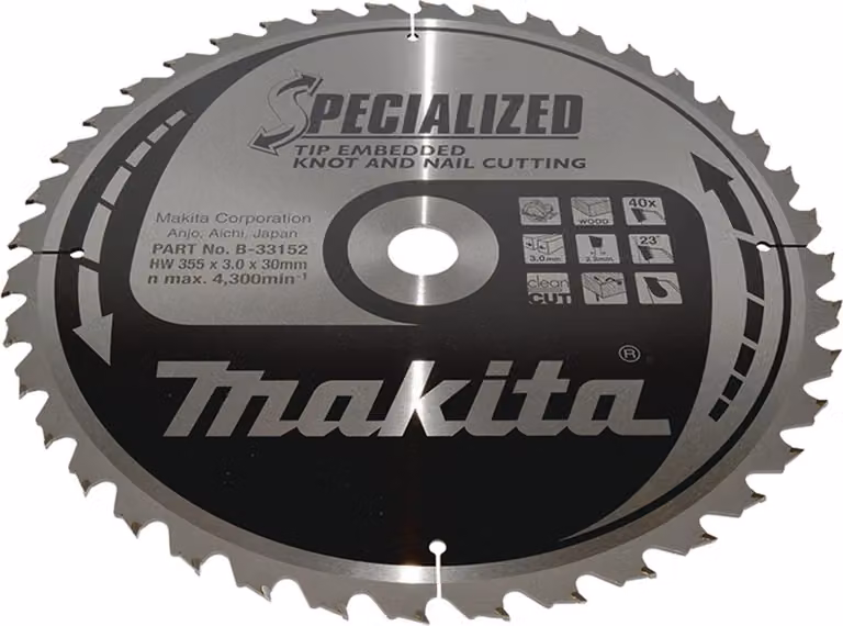 Makita SPECIALISED Sägeb.355x30x40Z B-33152