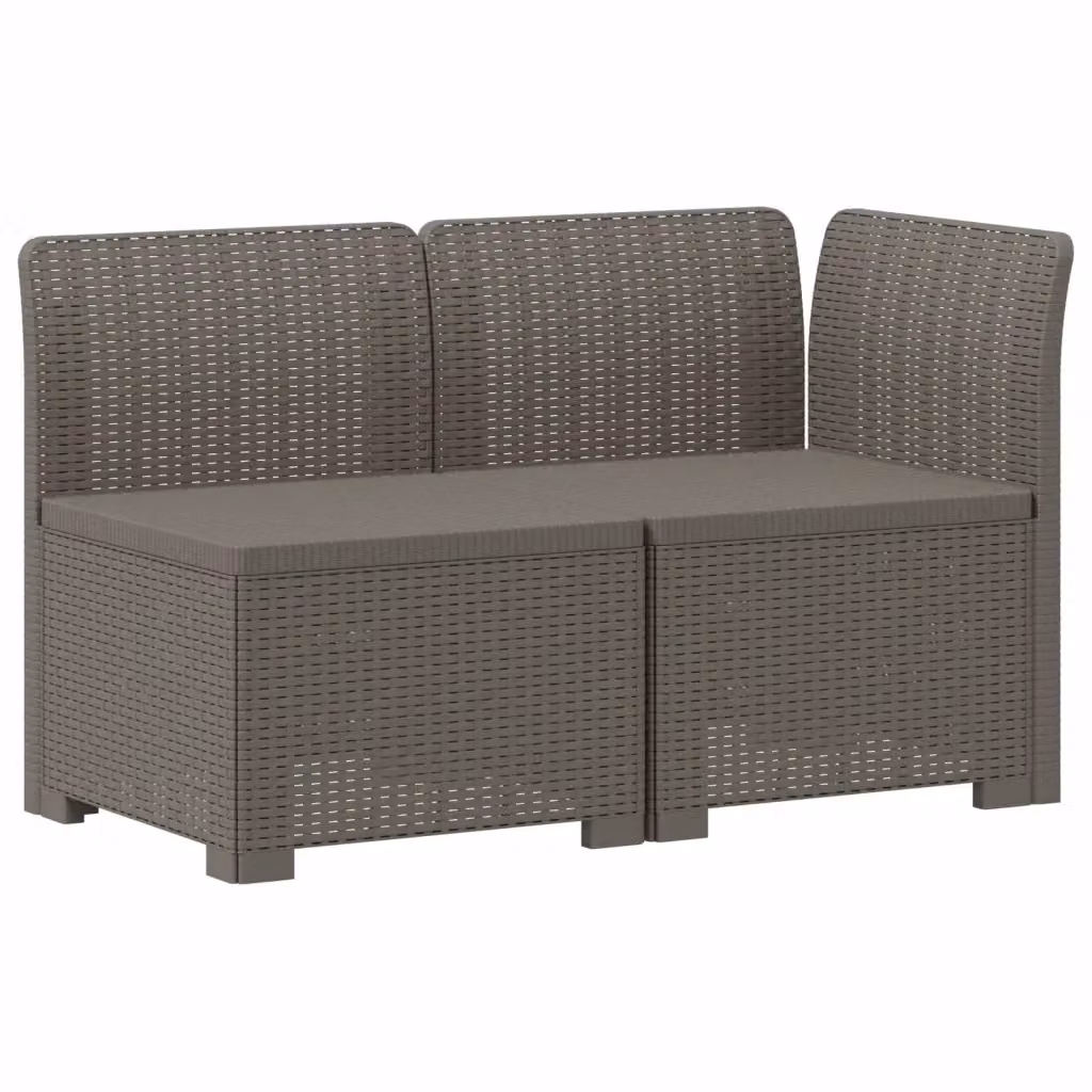 Divano da giardino a 2 posti vidaXL in rattan grigio con cuscini inclusi – 2