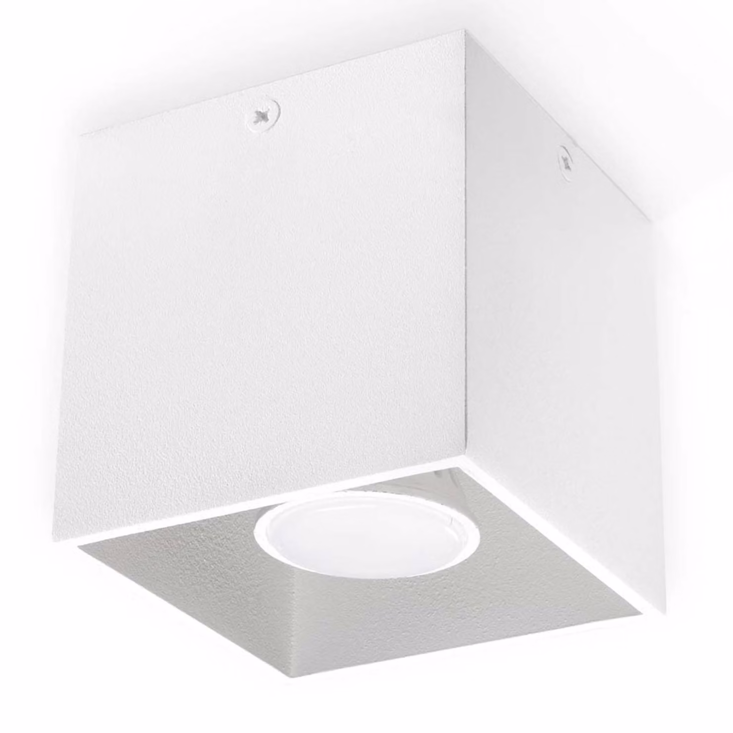 Lampada da soffitto QUAD 1 bianco 1xGU10 10W alluminio 10x10x10cm Sollux Lighting