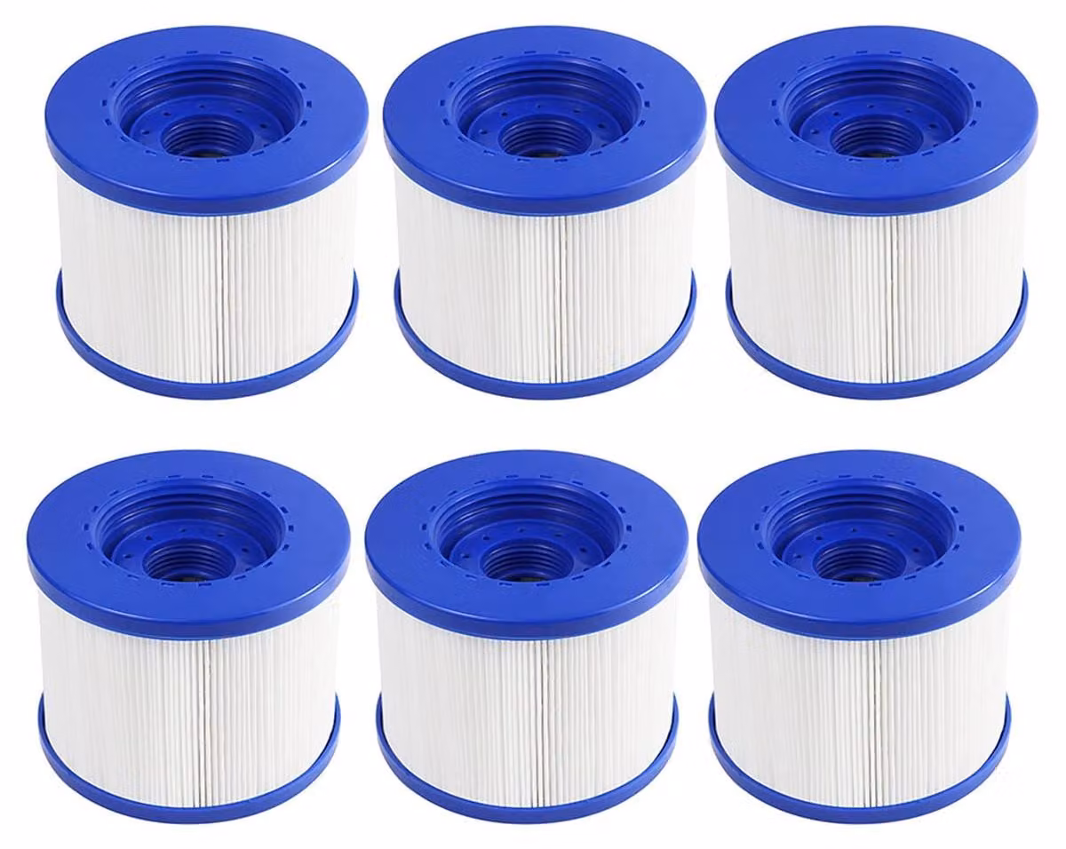 Filtro per piscina - Filtro per spa - Ø 104 mm - 6 pezzi - PET e tessuto non tessuto